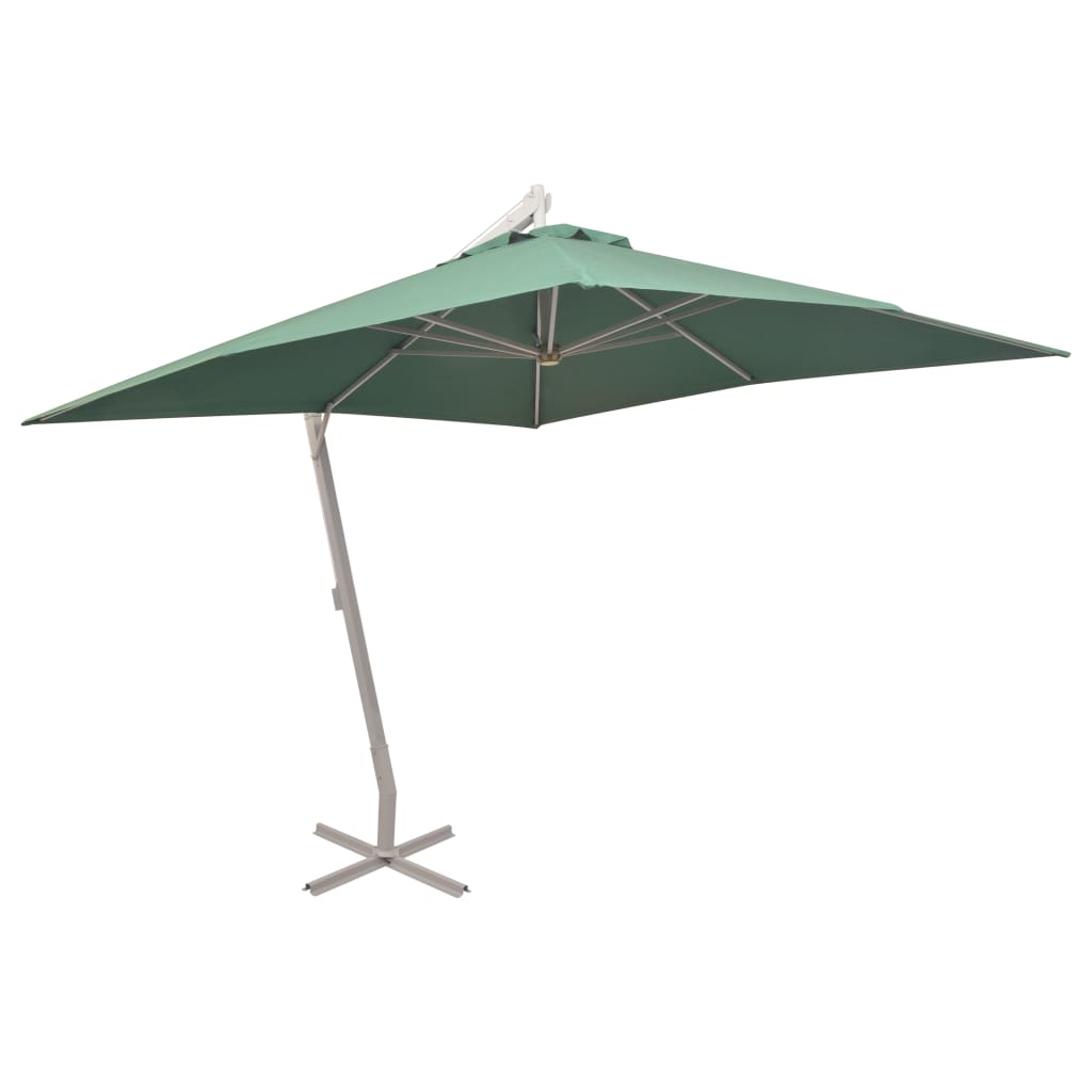 Vidaxl Parasolo galleggiante con polo in alluminio 300x300 cm verde