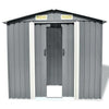 Vidaxl Garden Shed 204x132x186 cm de metal gris