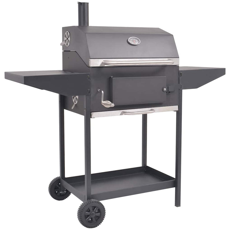 Barbacoa de carbón Vidaxl con negro