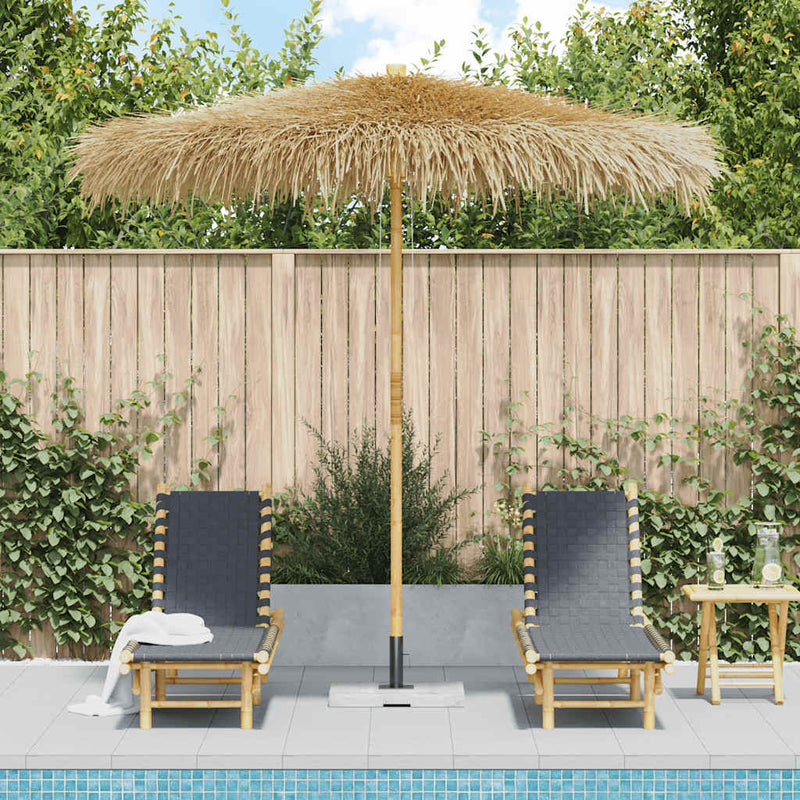 Vidaxl parasol van bamboe met dak van bananenbladeren 210 cm