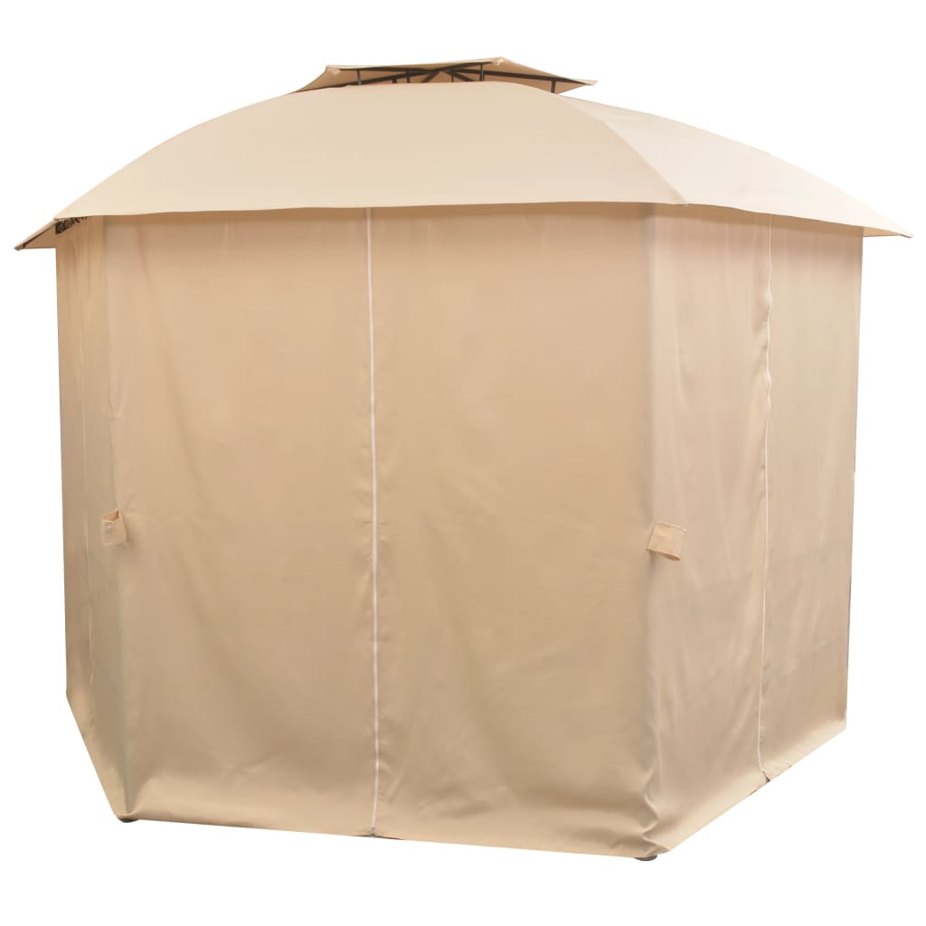 Vidaxl Garden Pavilion con cortinas hexagonales 360x265 cm