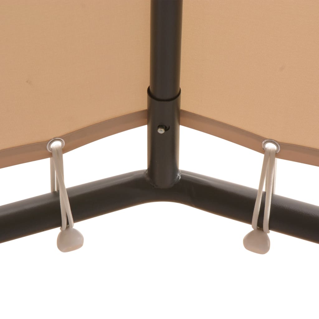 Vidaxl Arbor 3x3 m de acero beige