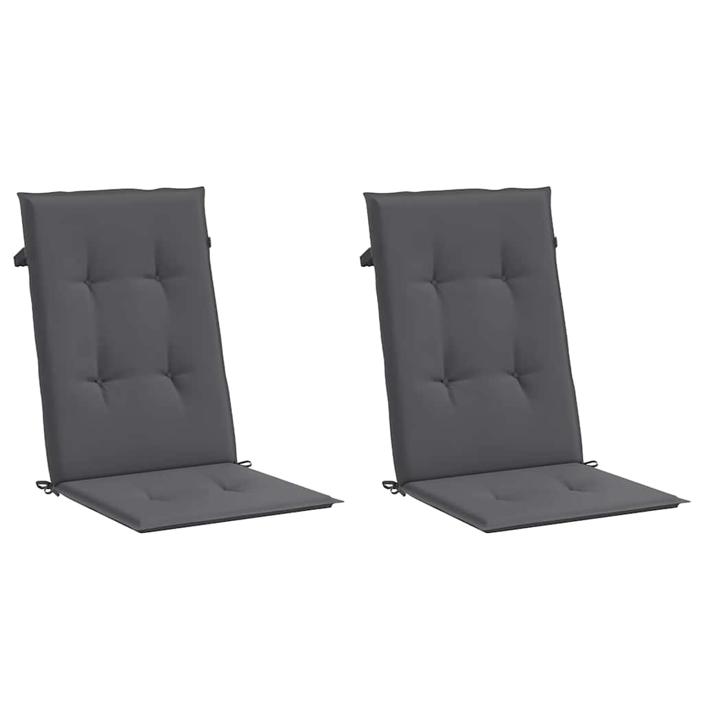 Vidaxl sedia da giardino cuscini schienale 2 pezzi 120x50x3 cm in tessuto antracite