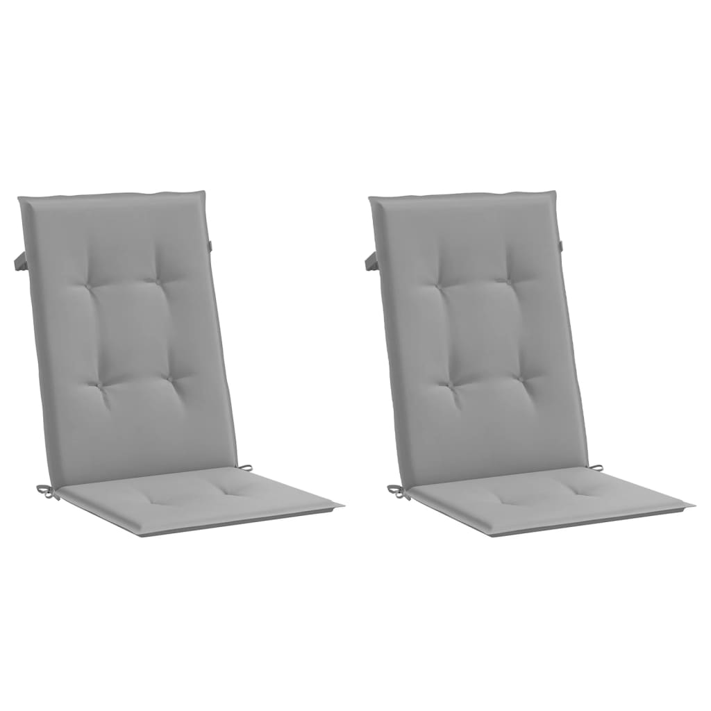 Vidaxl sedia da giardino cuscini schienale 2 pezzi 120x50x3 cm tessuto grigio