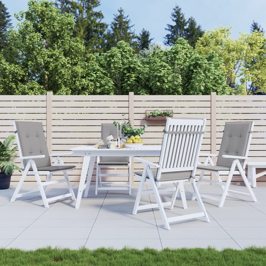 Vidaxl Garden Cushions 4 Stad Back 120x50x3 cm Grigio