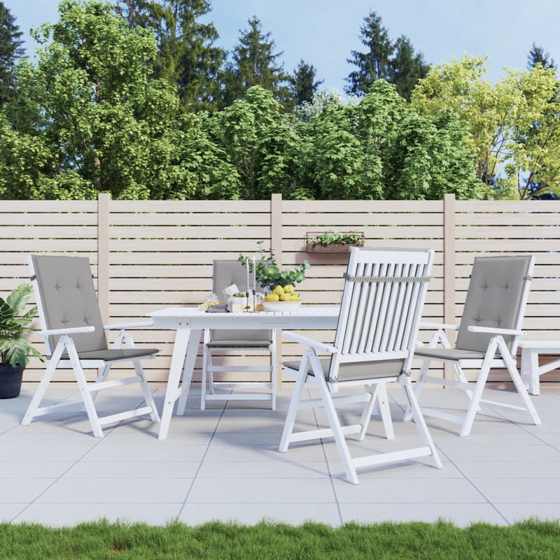 Vidaxl Garden Cushions 4 Stad Back 120x50x3 cm Grigio