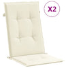 Cojines de silla de jardín de Vidaxl 6 st alto trasero 120x50x3 cm de crema de tela -colocada