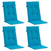 Cuscini da sedia da giardino Vidaxl 4 St High Back 120x50x3 cm tessuto blu