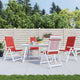 Cuscini da sedia da giardino Vidaxl 4 St High Back 120x50x3 cm Red