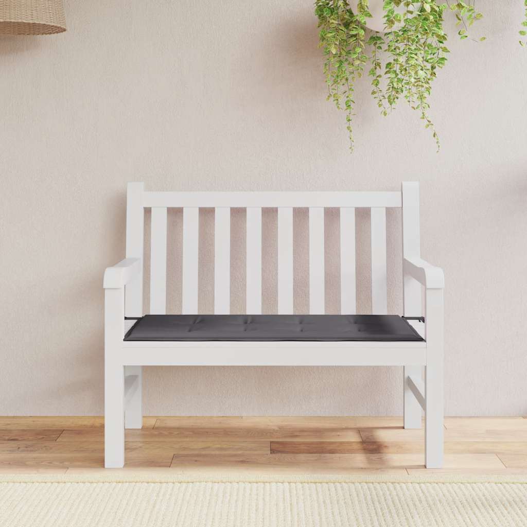 Vidaxl Garden Banch Cushion 100x50x3 cm Tessuto oxford antracite -lorato