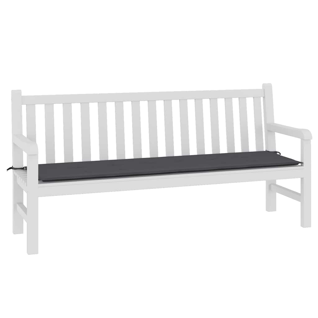 Vidaxl Garden Banch Cushion 180x50x3 cm Tessuto Oxford Antracite -Colorato