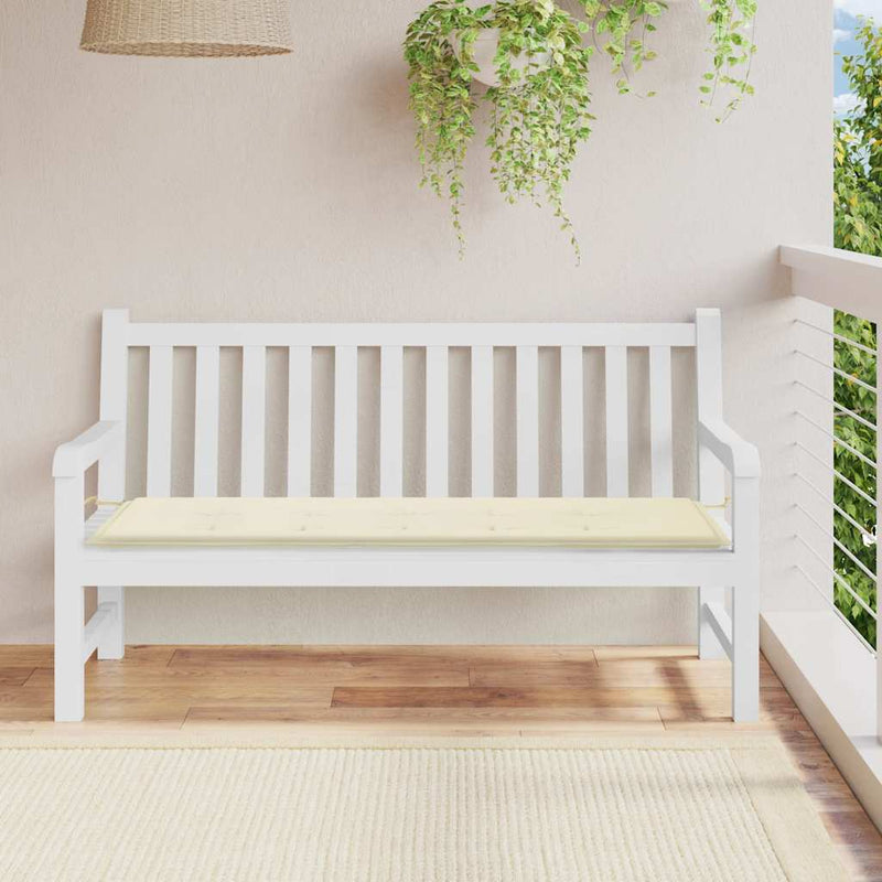 Vidaxl tuinbankkussen 150x50x4 cm oxford stof crèmekleurig
