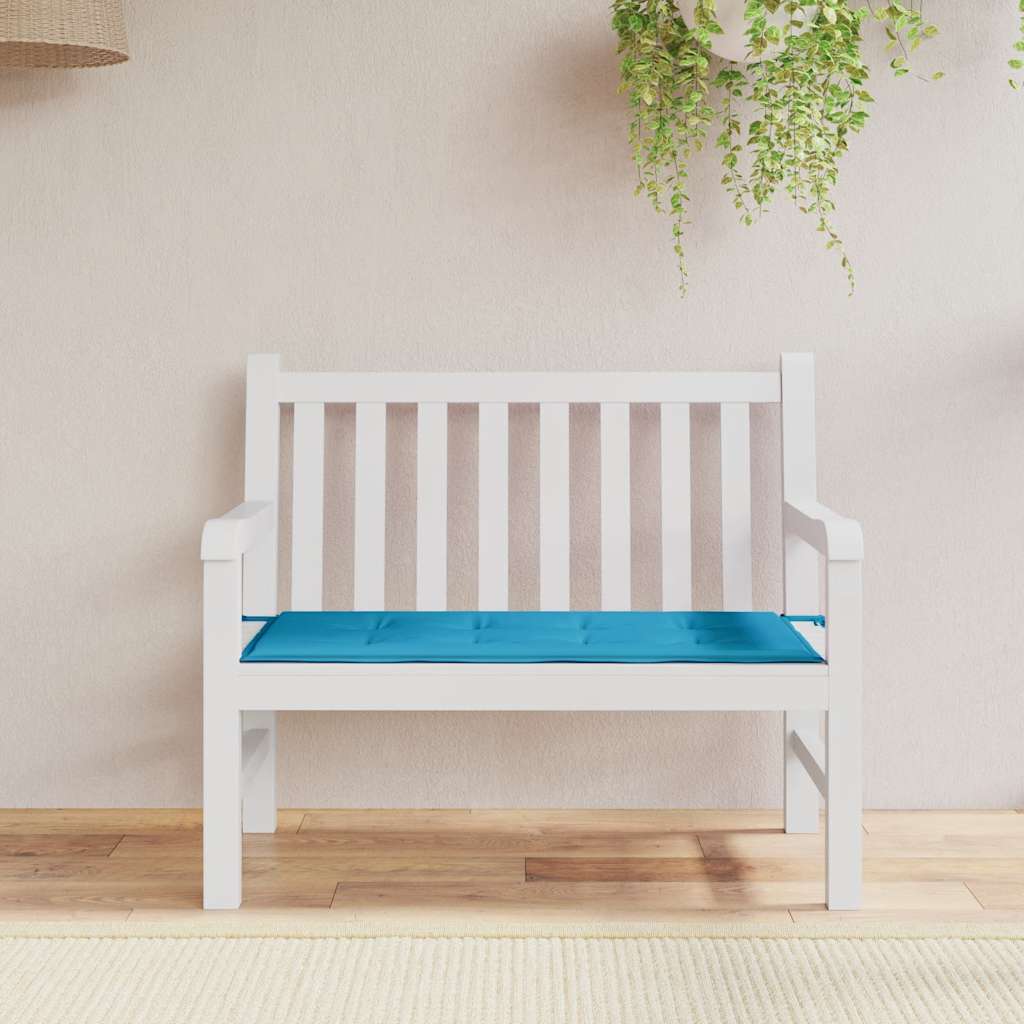 Vidaxl Garden Banch Cushion 120x50x3 cm tessuto blu blu