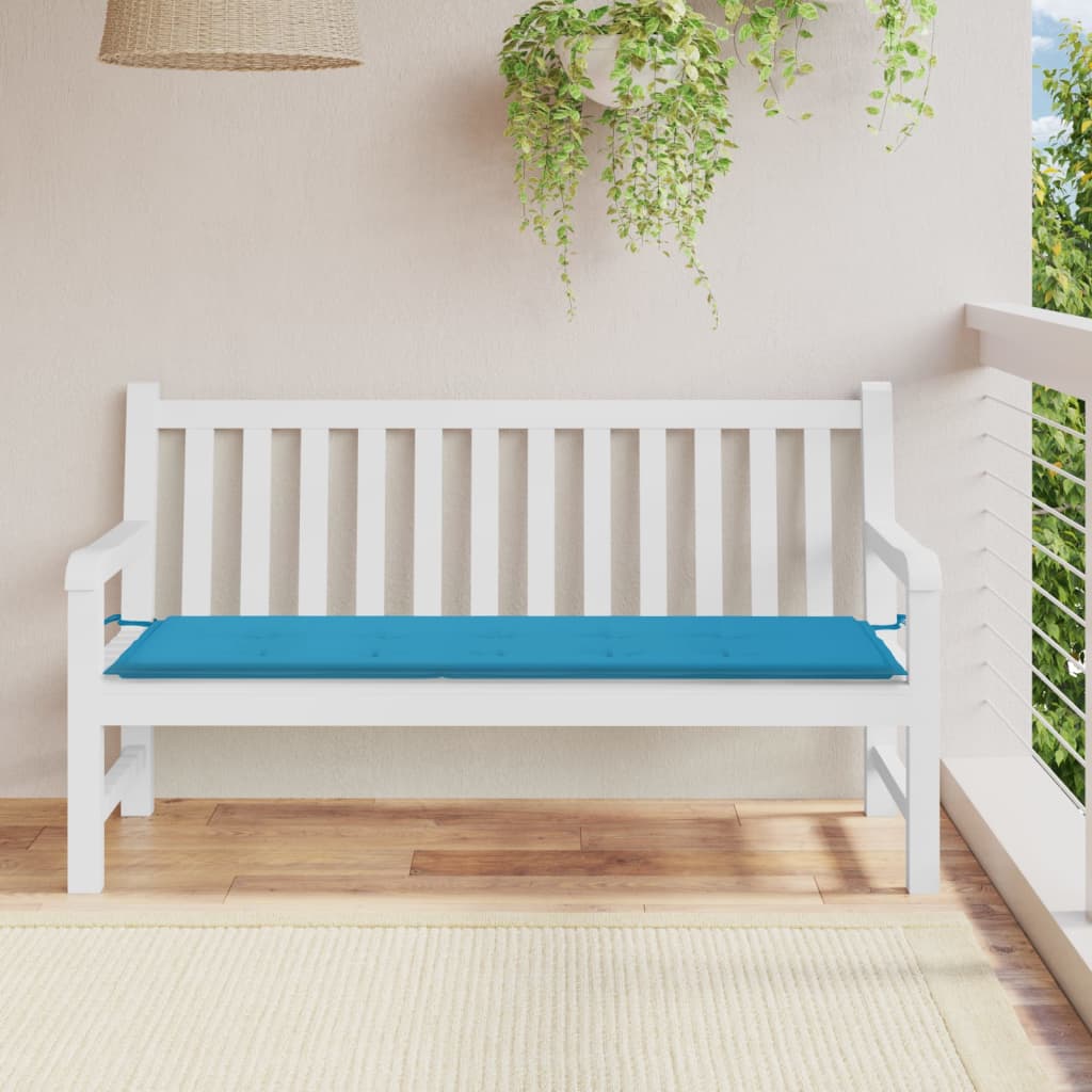 Vidaxl Garden Banch Cushion 150x50x3 cm tessuto blu blu blu