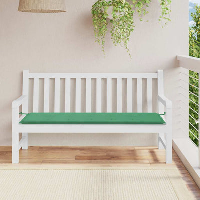 Vidaxl Garden Bench Cushion 150x50x3 CM Oxford Fabric Green