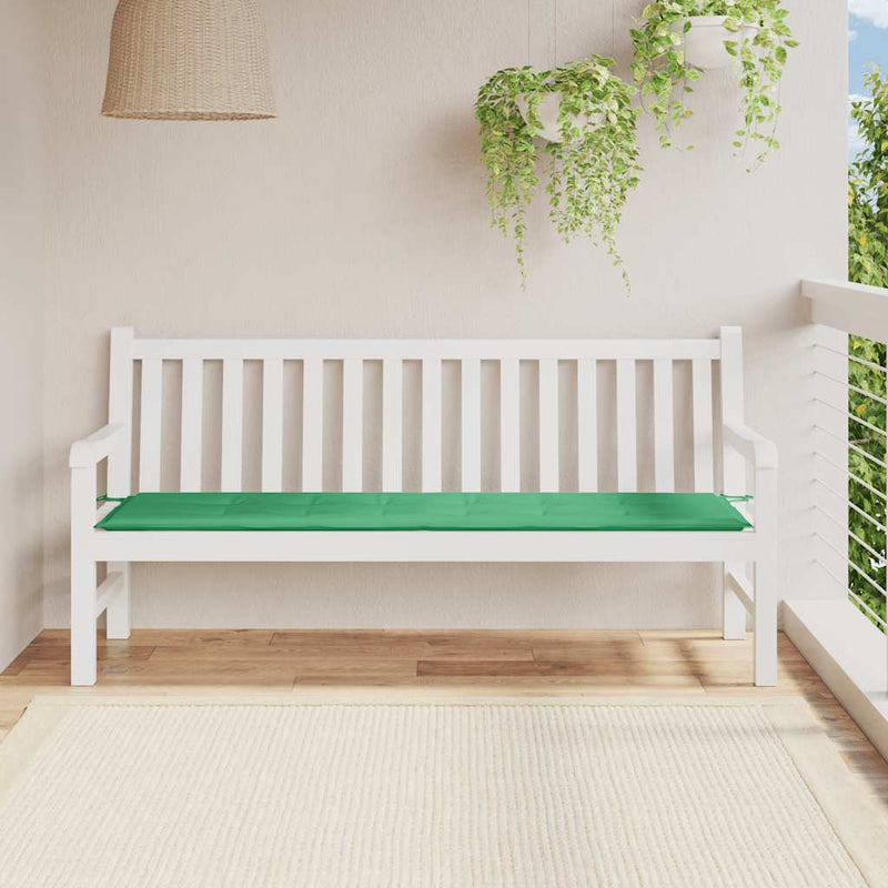 Vidaxl Garden Bench Cushion 180x50x3 CM Oxford Fabric Green