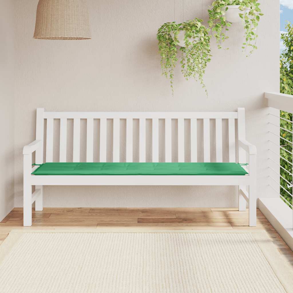 Vidaxl Garden Bench Cushion 180x50x3 CM Oxford Fabric Green