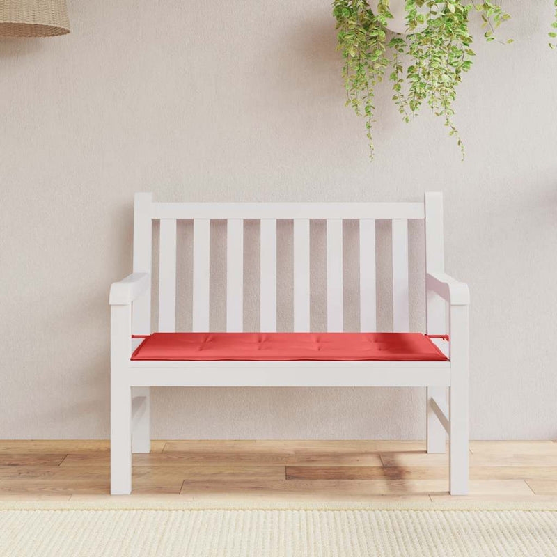 Vidaxl Garden Banch Cushion 120x50x3 cm tessuto Oxford rosso