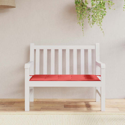 Vidaxl Garden Banch Cushion 120x50x3 cm tessuto Oxford rosso