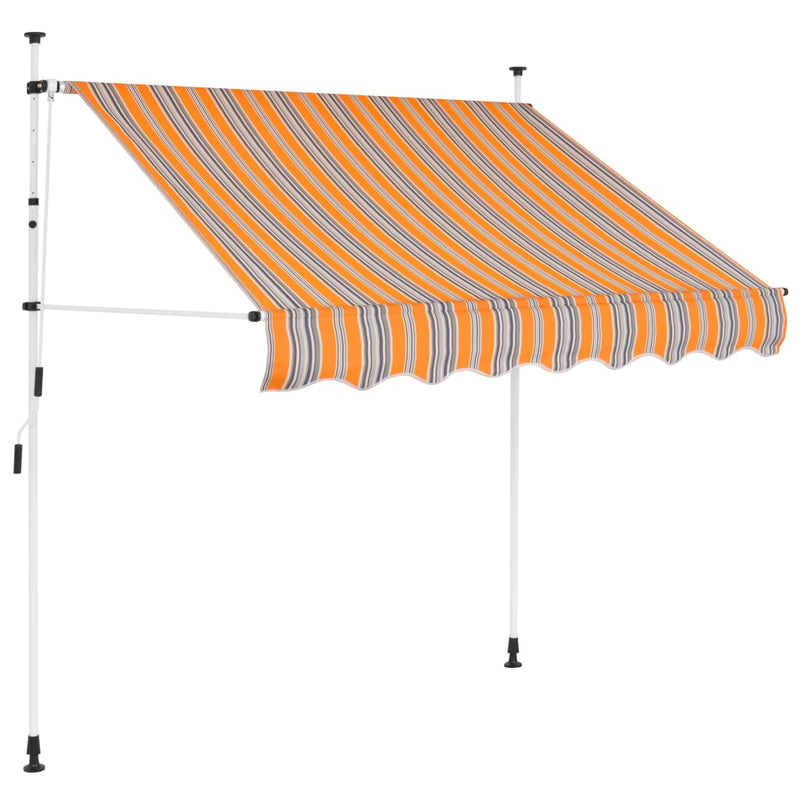 Vidaxl Luifel estende manualmente 150 cm di strisce gialle e blu