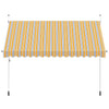Vidaxl Luifel extiende manualmente 350 cm de rayas amarillas y azules