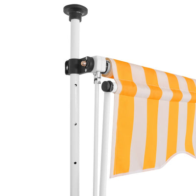 Vidaxl Luifel estende manualmente 400 cm arancione e bianche