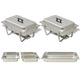 Vidaxl Rechaud Set de acero inoxidable de 2 piezas