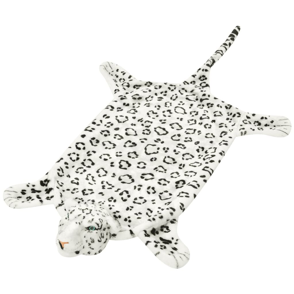 Vidaxl Leopard Flooring Plush 139 cm blanco