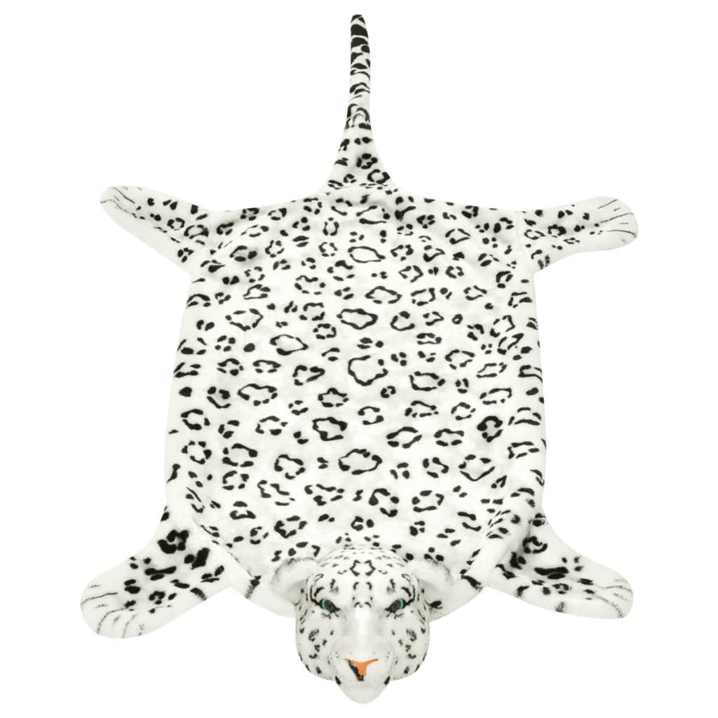 Vidaxl Leopard Flooring Plush 139 cm blanco