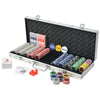 Vidaxl pokerset met 500 chips aluminium