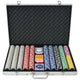 Vidaxl poker set con 1000 chips alluminio