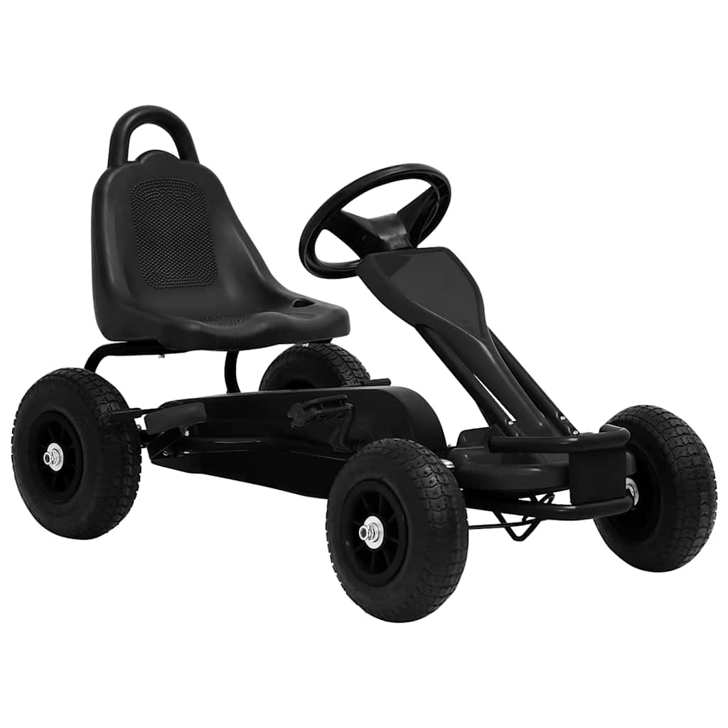 Vidaxl Go -Kart con pedales y neumáticos negros