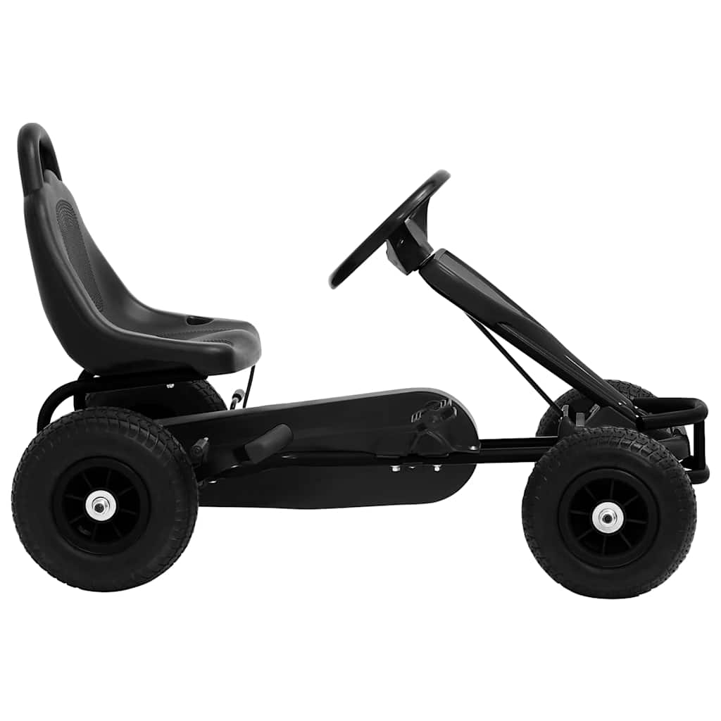 Vidaxl Go -Kart con pedales y neumáticos negros