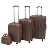 Vidaxl hard rotoling set brown 4-dlg