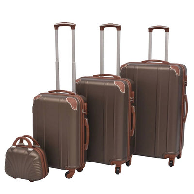 Vidaxl hard rotoling set brown 4-dlg