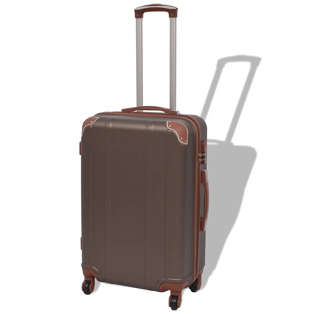Vidaxl hard rotoling set brown 4-dlg