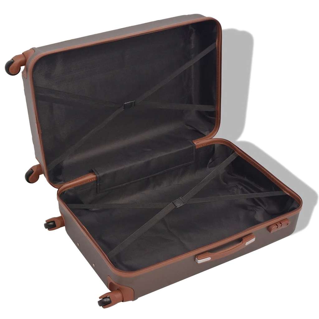 Vidaxl hard rotoling set brown 4-dlg