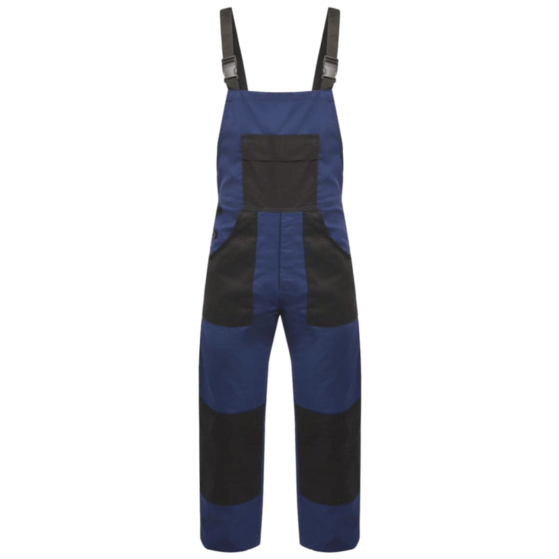 Vidaxl uomini dungarees size l blu