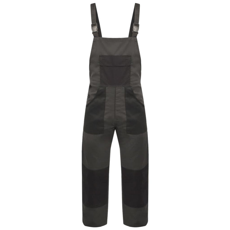 Vidaxl uomini dungarees size l grigio