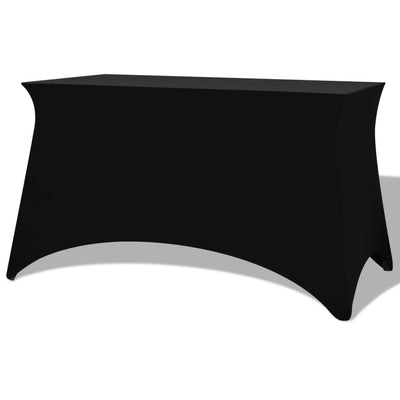 Vidaxl Cubierta de la mesa el estiramiento negro 183x76x74 cm 2 pcs