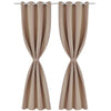 Cortinas Vidaxl con anillos de metal apagado 135x175 crema 2 pcs