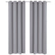 Tende Vidaxl con anelli di metallo blackout 135x175 grigio 2 pezzi