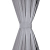 Cortinas Vidaxl con anillos de metal apagado 135x175 gris 2 pcs