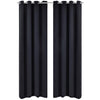 Cortina de Vidaxl con anillos de metal apagado 270x245 negro