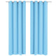 Cortinas Vidaxl con anillos de metal apagado 135x175 Turquesa 2 PCS