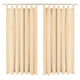Vidaxl Micro-Satin Curtains with loops 140x175 cm Beige 2 pcs
