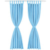 Tende a micro-satina vidaxl con loop 140x175 cm turchese 2 m