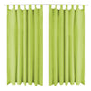 Tende a micro-satina Vidaxl con loop 140x175 cm verdi 2 m