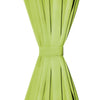 Cortinas de micro-satina Vidaxl con bucles 140x175 cm verde 2 sts