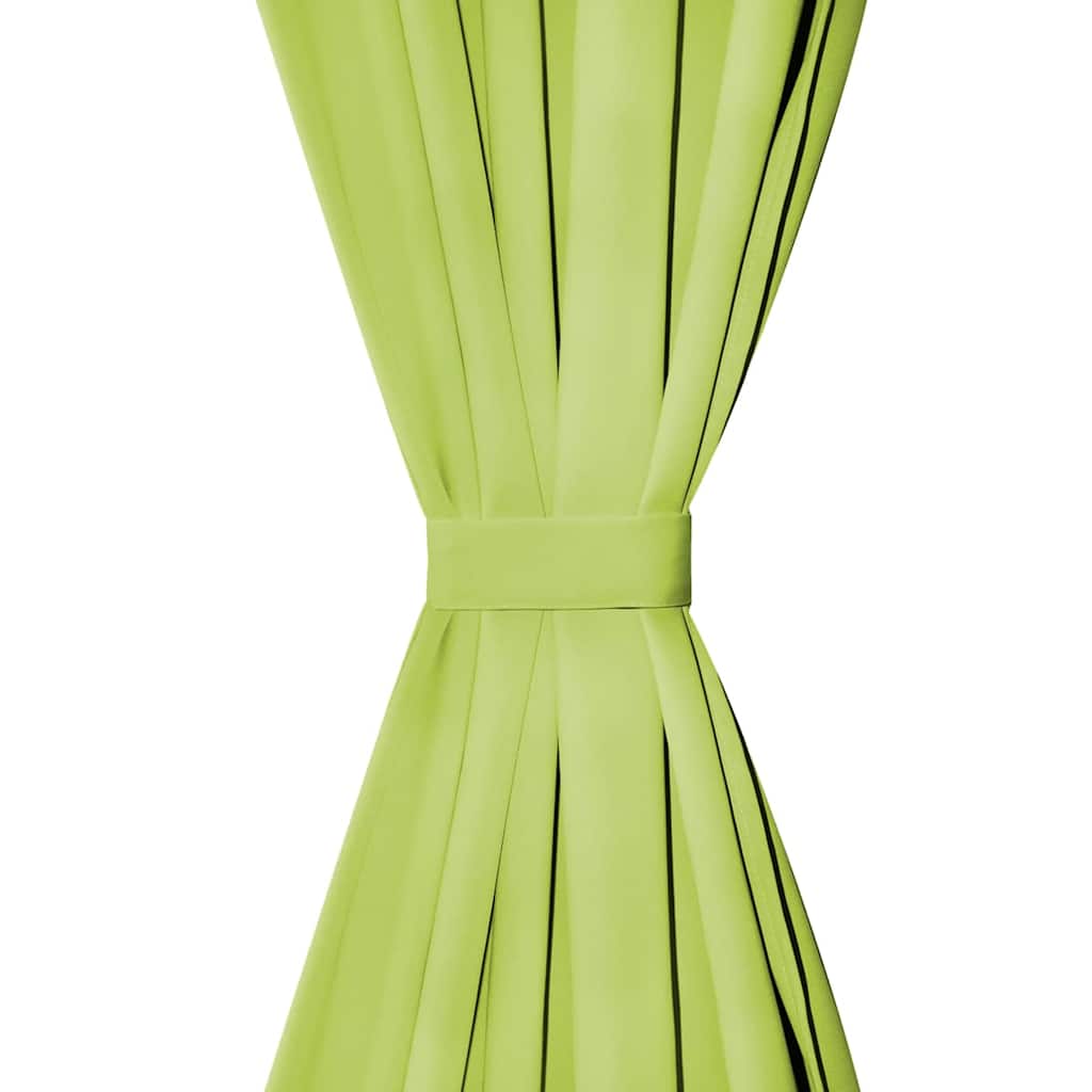 Tende a micro-satina Vidaxl con loop 140x175 cm verdi 2 m